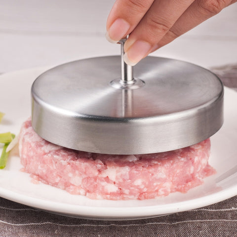 Tampons pour aliments de cuisine, ustensiles pour presser la viande, en acciaio inossidabile pour hamburger, 1 pièce en acier inoxydable 10356