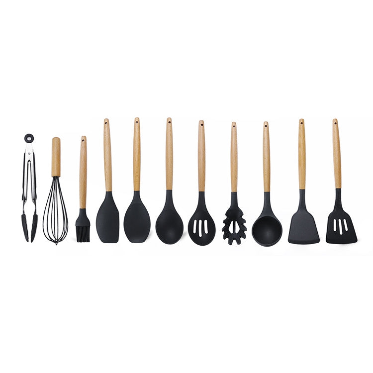 Set di Utensili da Cucina 11 in 1 con Cucchiaio Spatola in Silicone