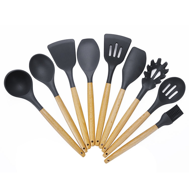 Set di Utensili da Cucina 9 in 1 con Spatola in Silicone Antiaderente