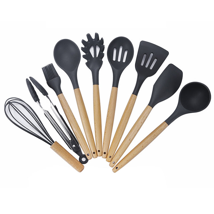 Set di Utensili da Cucina 9 in 1 con Spatola Antiaderente in Silicone