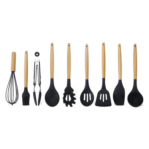 Set di Utensili da Cucina 9 in 1 con Spatola Antiaderente in Silicone