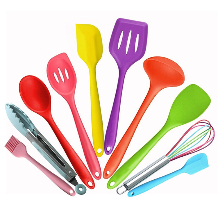 Set di Utensili da Cucina in Silicone Colorato 10 in 1 - Modello KN607
