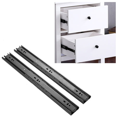 Guide per cassetti scorrevoli in acciaio laminato a freddo muto a 3 sezioni da 20 pollici Lunghezza binario di scorrimento a sfera: 50 cm, 20 pollici (Acciaio laminato a freddo)