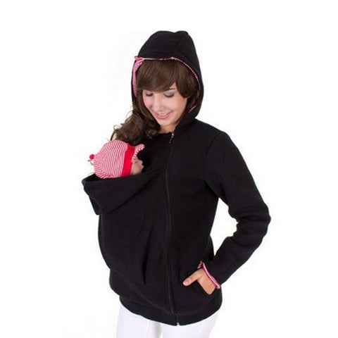 Cappotto con cappuccio con cerniera a canguro multifunzione tre in uno con cappuccio frontale Taglia: M, Petto: 90-93 cm, Vita: 70-72 cm, Fianchi: 97-99 cm, Taglia: M