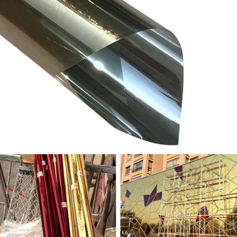 Pellicola adesiva per finestre in vetro con decorazione unidirezionale riflettente UV, larghezza: 120 cm, lunghezza: 1 m, Larghezza: 120cm