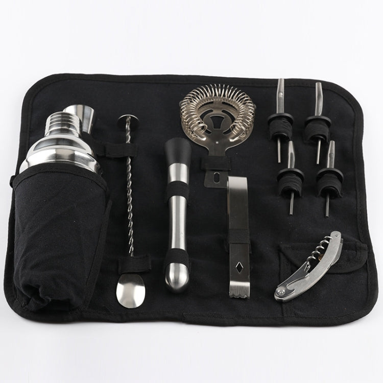 12 in 1 Stainless Steel Wine Cocktail Shaker Set with Bag