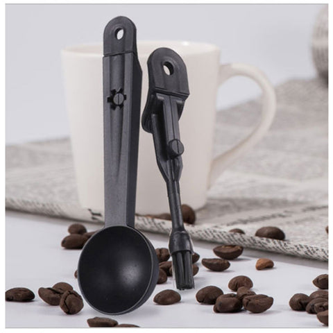 Spazzola per la pulizia della macchina da caffè con misurino, Coffee Machine Cleaning Tool
