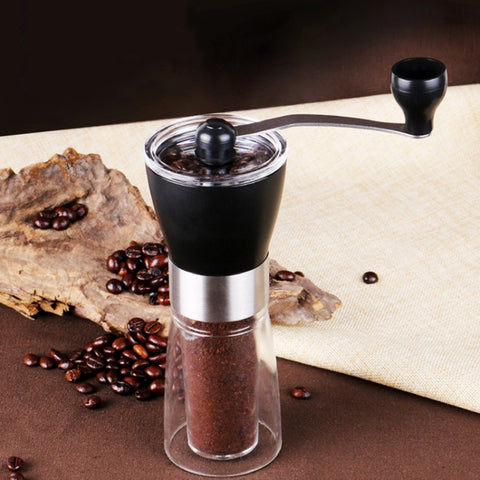 Macinacaffè Manuale con Macinatore per Spezie ed Erbe Aromatiche, Conico Portatile, Capacità 36g - Macina Caffè e Spezie