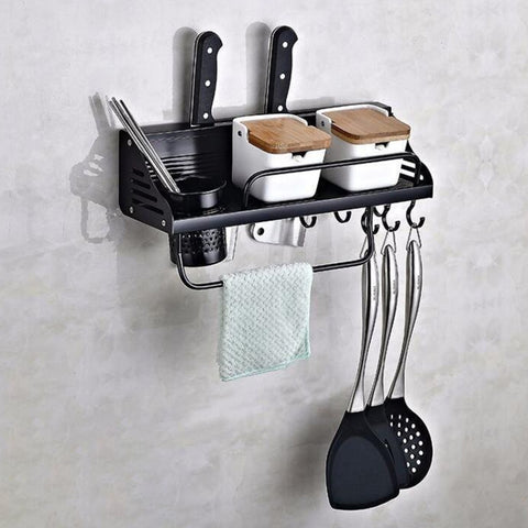 Una versione da 40 cm, 1 tazza, portaoggetti multifunzionale da parete per portacondimenti da cucina, A Version 40cm
