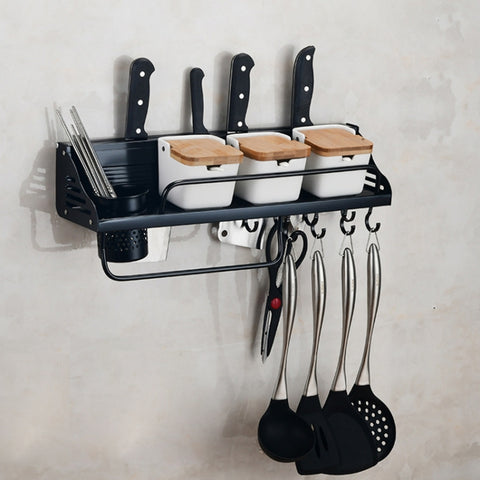 Une version de 50 cm, 1 tasse, 8 poignées, portaoggetti multifunzionale da parete pour portacondimenti da cucina, Version A 50 cm 1 tasse