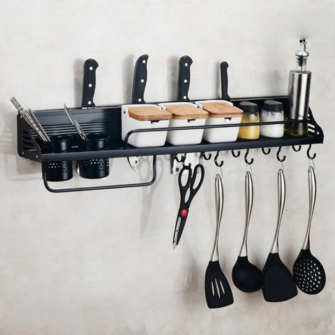 Una Versione 80 cm 2 Tazze 10 Ganci Cucina Multifunzione Portacondimenti a Parete Portaoggetti Portaoggetti, A Version 80cm 2 Cups