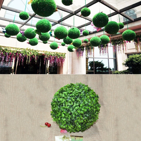 Artificiale Aglaia Odorata Pianta Palla Topiaria Evento di matrimonio Decorazione esterna per la casa Ornamento da appendere, Diametro: 4,7 pollici, 4.7 pollici