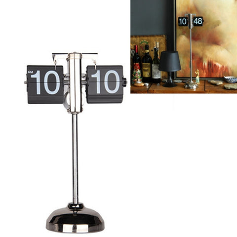 Piccolo orologio da equilibrio con carrello retrattile per camera da letto creativa per casa e ufficio, Retractable (Black)