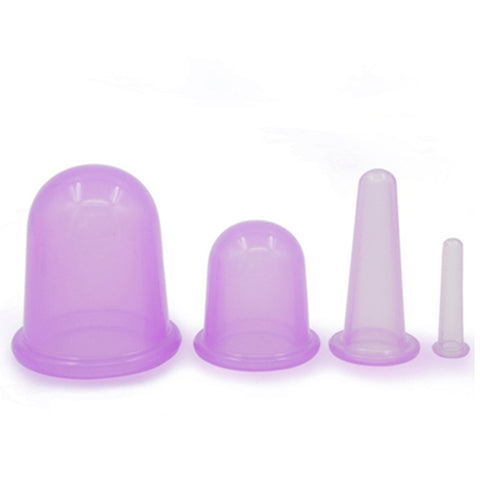 Coppette in Silicone Sottovuoto 4 in 1 per Massaggio del Corpo -