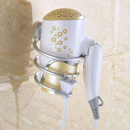 Supporto per asciugacapelli, supporto da parete, supporto per appendiabiti, gancio per organizzatore, staffa a spirale per bagno, Simple Style