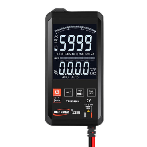 Multimetro digitale intelligente touch ultrasottile con display inverso HY128B Multimetro con valore completamente effettivo automatico ad alta precisione, HY128B