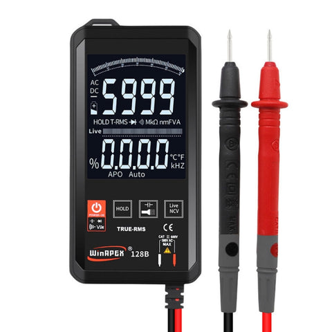 Multimetro digitale intelligente touch ultrasottile con display inverso HY128B Multimetro con valore completamente effettivo automatico ad alta precisione, HY128B