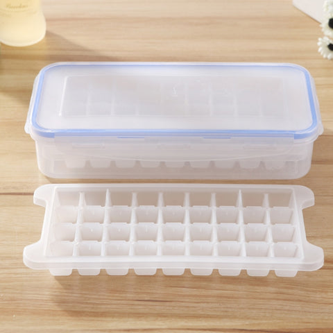 Petits plateaux carrés pour moules à glace Moule multicouche avec couvercle Boîte de conservation de la glace, 2 couches, 2 Layers