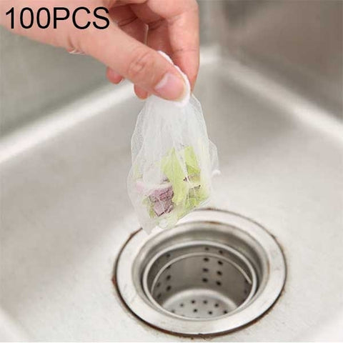 Sacchetti filtro da 100 pezzi per filtri per lavello da cucina, dimensioni: 9x9 cm, Filter Bag