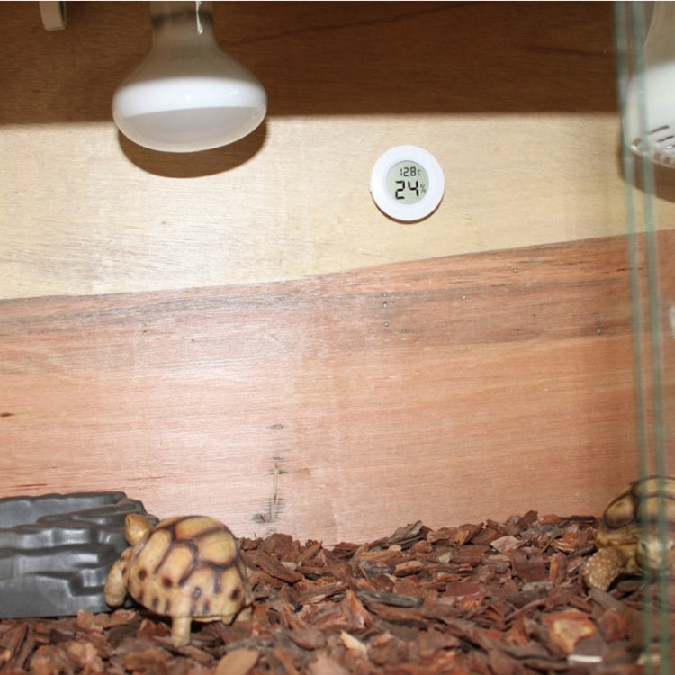 Termometro e igrometro centigradi digitali a forma rotonda per scatola per rettili con display