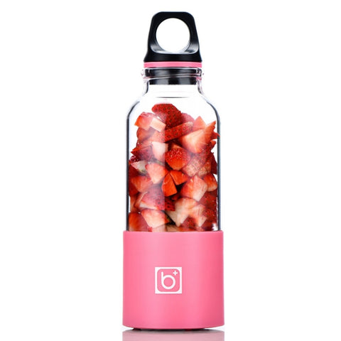 Bingo 500 ml Mini portatile USB ricaricabile sppremiagrumi elettrico tazza sppremiagrumi frullatore, 22000 giri al minuto, 2 Blade Head Purple, 2 Blade Head Red, 2 Blade Head Pink, 2 Blade Head Green, 2 Blade Head Blue