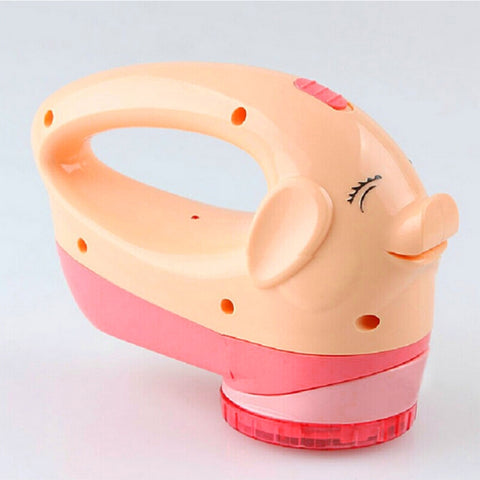 Macchina per la rasatura per la depilazione dei vestiti con clip per palle di pelo soffici a forma di maiale per l'aggiornamento domestico, Pig Shape Fluffy Trimmer