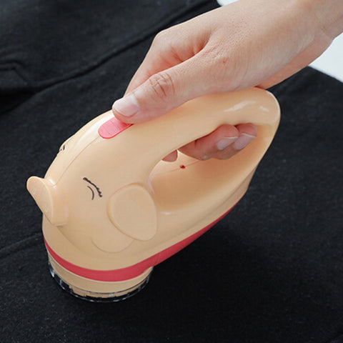 Macchina per la rasatura per la depilazione dei vestiti con clip per palle di pelo soffici a forma di maiale per l'aggiornamento domestico, Pig Shape Fluffy Trimmer