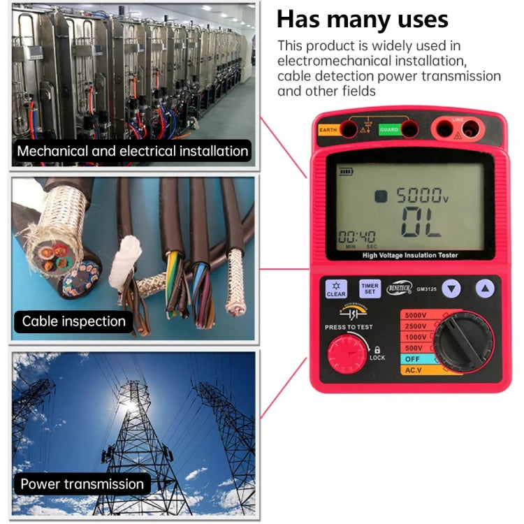 High Voltage Insulation Tester GM3125 for Accurate