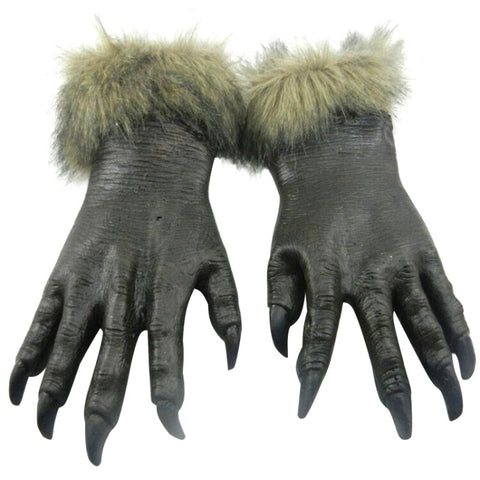 1 paio di guanti da lupo in lattice con decorazione di Halloween, puntelli per guanti in maschera per feste di festival di Halloween, Wolf Gloves