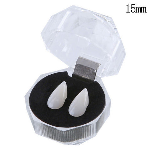 1 paire de dents pour protéger la fête d'Halloween de 15 mm, dents de vampire, zombie, diavolo, zanne, 15 mm