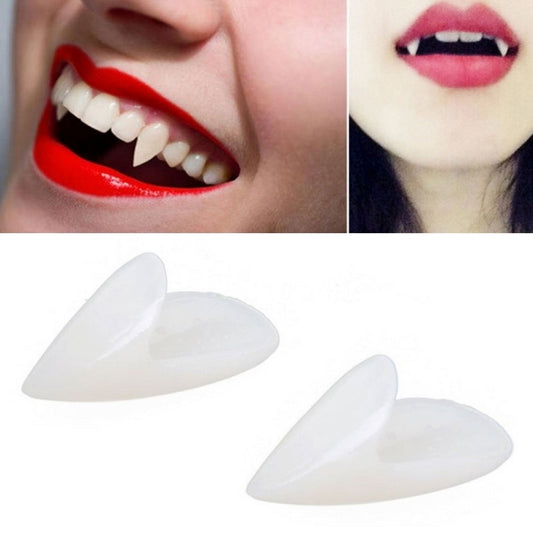 1-paio-di-dentiere-per-feste-di-halloween-da-19-mm-denti-da-vampiro-zombie-diavolo-zanne-19mm - immagine 1