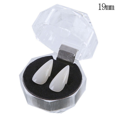 1 paio di dentiere per feste di Halloween da 19 mm, denti da vampiro, zombie, diavolo, zanne, 19mm - Novalix Store