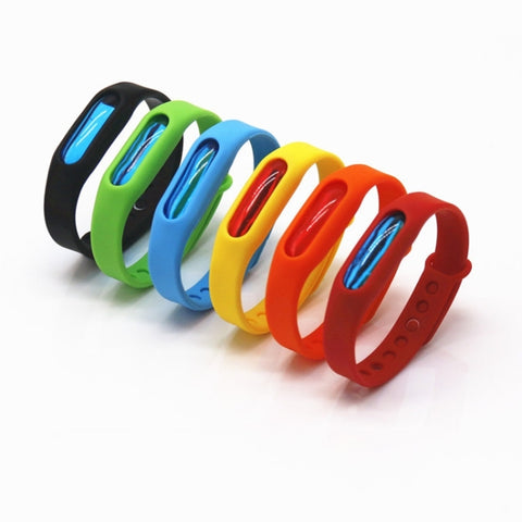 5 pezzi di braccialetti repellenti in silicone antizanzare con fibbia, anti-insetti, adatti a bambini e adulti, lunghezza: 23 cm, consegna colore casuale, 5 PCS - Novalix Store