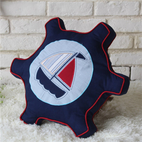 Cuscino di supporto per schienale per letto in stile pirata con inserto per cuscino, dimensioni: 47 x 47 cm