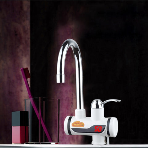 Rubinetto dell'acqua girevole elettrotermico a calore rapido 3s avec affichage numérique, 220 V, étiquette : S, affichage numérique / taille : S