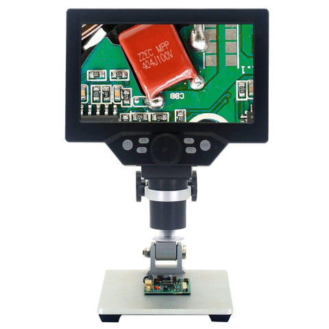 G1200 Microscopio con supporto da tavolo digitale elettronico portatile con schermo LCD da 7 pollici 1200X, presa UK, No Battery US Plug, No Battery AU Plug, No Battery EU Plug, No Battery UK Plug