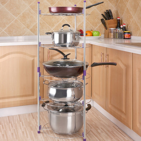 Portapentola da cucina multifunzione Portapentola in acciaio inossidabile per zuppa Wok a cinque strati, Five-layer