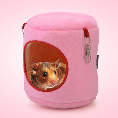 Cilindro di flanella Cuccia per animali domestici Calda amaca per criceti Letto sospeso Nido per piccoli animali domestici, S, Dimensioni: 10 * 9 * 9 cm, Dimensioni:10*9*9cm
