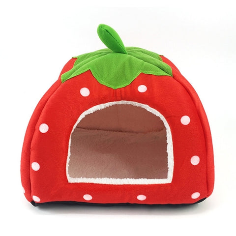 Nido per animali domestici pieghevole a forma di fragola - Taglia S -