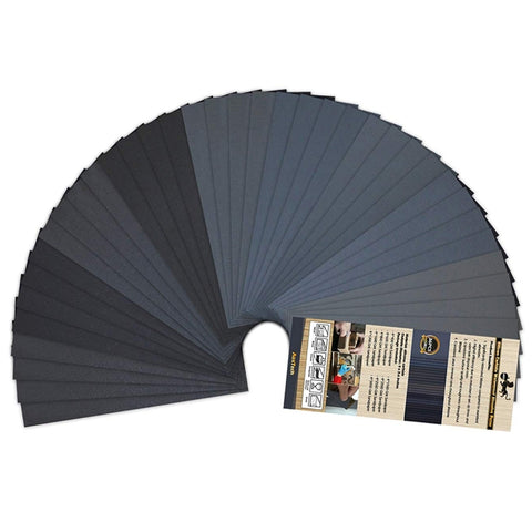 36 pezzi di carta vetrata per levigatura per lucidatura a umido e a secco LANHU grana 400-3000, dimensioni: 22,9 x 9,1 cm, 36 PCS - Novalix Store
