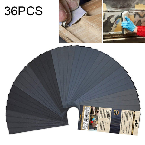 36 pezzi di carta vetrata per levigatura per lucidatura a umido e a secco LANHU grana 400-3000, dimensioni: 22,9 x 9,1 cm, 36 PCS - Novalix Store