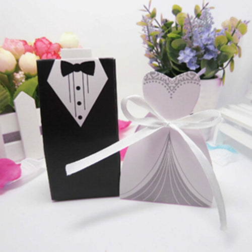 100 PCS Wedding Sugar Boxes for Bride and Groom Celebrations