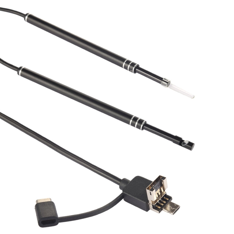 Endoscopio Auricolare 3 in 1 USB HD 0,3 MP per Android, PC e MacBook