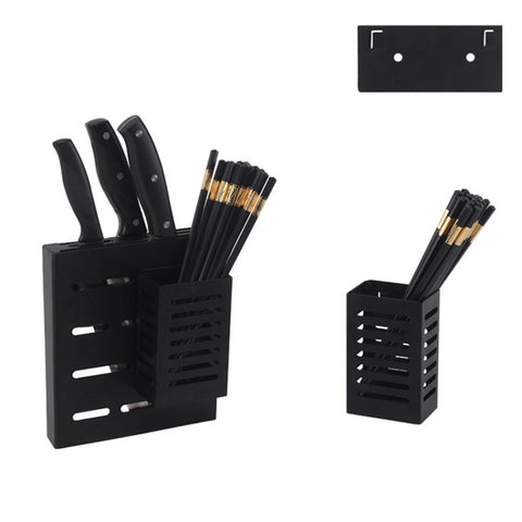 Support pour récipient pour bacchette Kinfe appeso a parete in acciaio inossidabile, Kinfe Chopsticks Canister Holder
