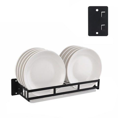 Portapiatti sospeso per échafale da cucina en acciaio inossidabile a parete, Porte-vaisselle