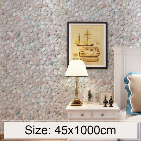 Carta da parati 3D effetto pietra Cobblestone - Adesivi decorativi