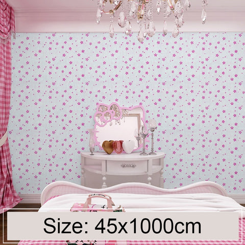 Polvere di fiori di ciliegio Creativo 3D Pietra Decorazione di mattoni Adesivi per carta da parati Camera da letto Soggiorno Parete Carta da parati impermeabile Rotolo, Dimensioni: 45 x 1000 cm, Powder cherry blossom