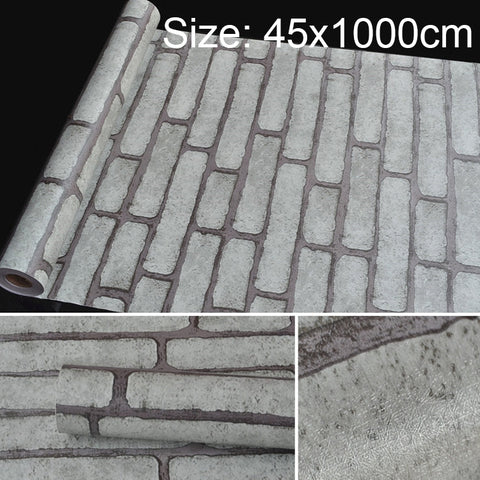 Carta da parati 3D Mattoni Grigi Adesivi per Decorazione Pareti -