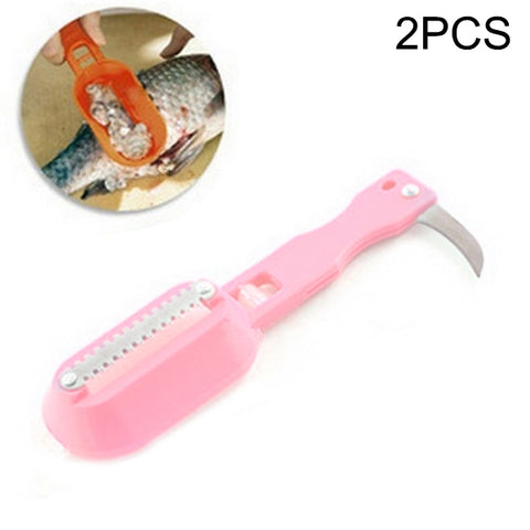 Raschietto per pesce da cucina, 2 pezzi, coltello per piallare a squame con coperchio, 20x5.2cm Blue, 20x5.2cm Pink, 20x5.2cm Green