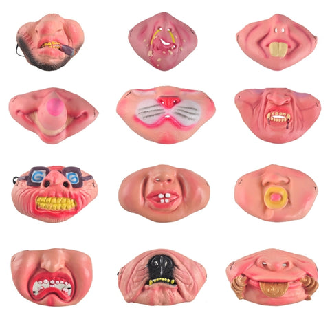 Masques de divertissement amusants pour la fête d'Halloween Masque de clown en treillis à métavisage pour adultes/enfants, conçu dans un style décontracté, Half Face